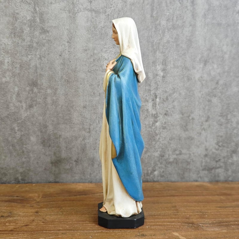 BC BUILDCLASSIC BC Catholic Immaculate Heart of Mary Figure, 6" H Blessed Holy Mother Virgin Mary Statue for Home, Religious Gifts to Mom，Devout Home Decor Classical Renaissance Sculpture Handpainted by Buildclassic - Image 3